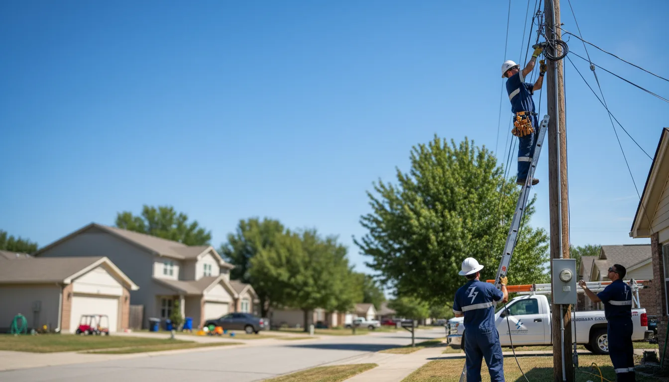 Residential electrician providing installation services in Moscow, AR